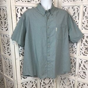Columbia Mens Blue Plaid Short Sleeve Shirt XXL